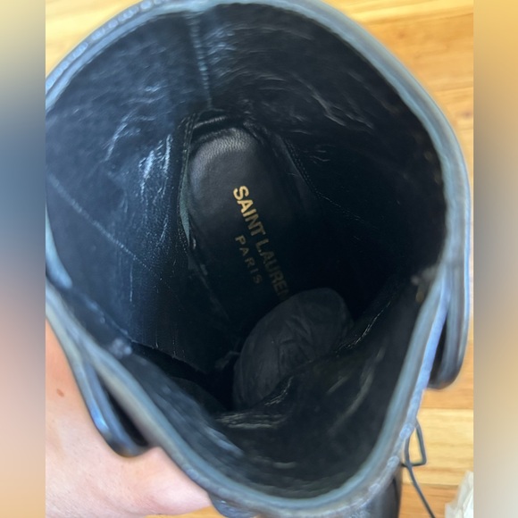 saint laurent lace up booties ankle boots - Picture 11 of 14